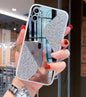 Glitter makeup mirror phone case