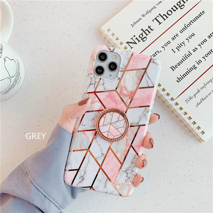 Finger Ring Holder Marble Case