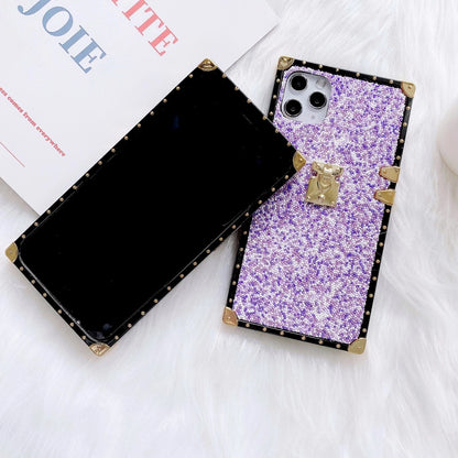 Fashion color beads square phone case for Samsung
