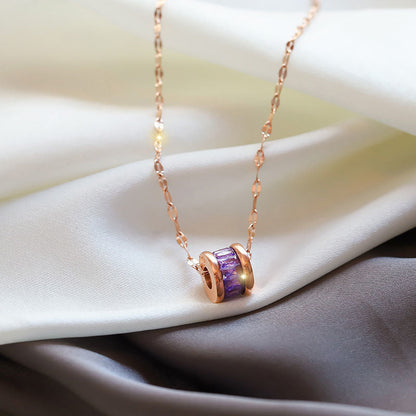 Fading titanium steel waist pendant necklace
