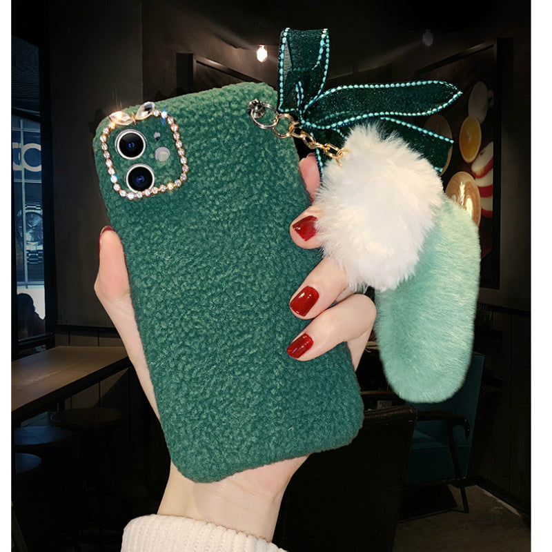Christmas boots Plush mobile phone case