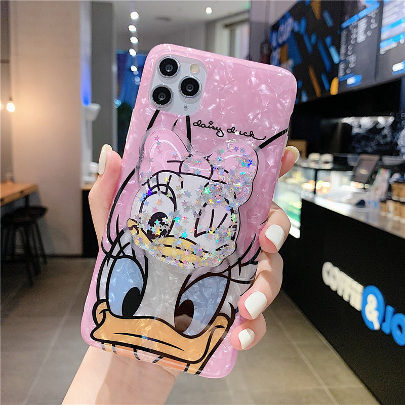 Cartoons quicksand bracket phone case