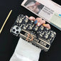 Embroidered retro card case phone case