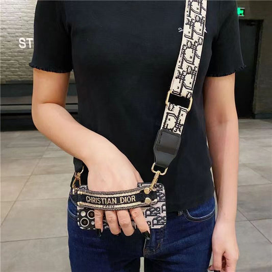 Wrist strap crossbody phone case