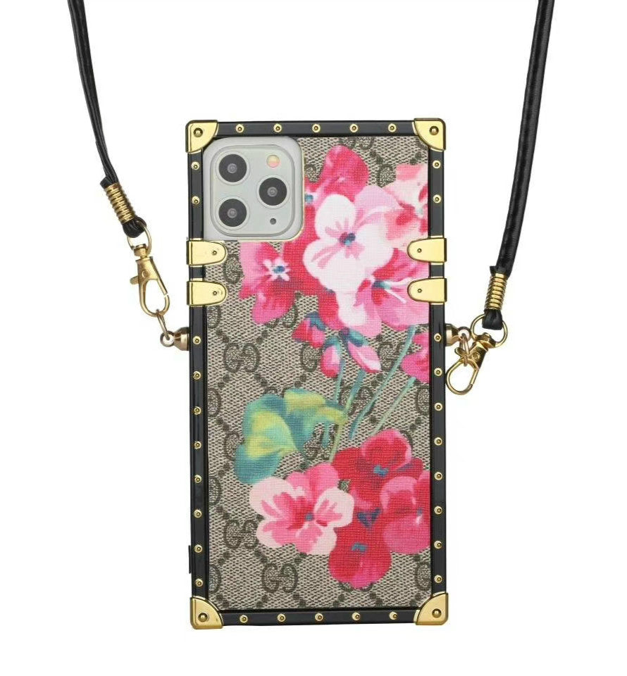 Fashion square diagonal phone case and Airpods case
