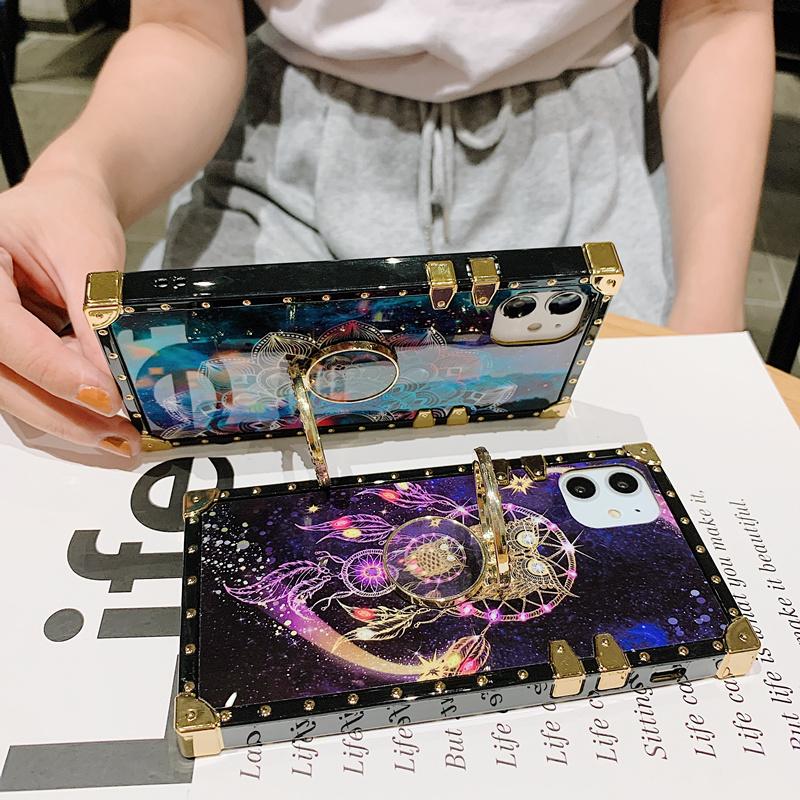 Owl square bracket phone case for huawei