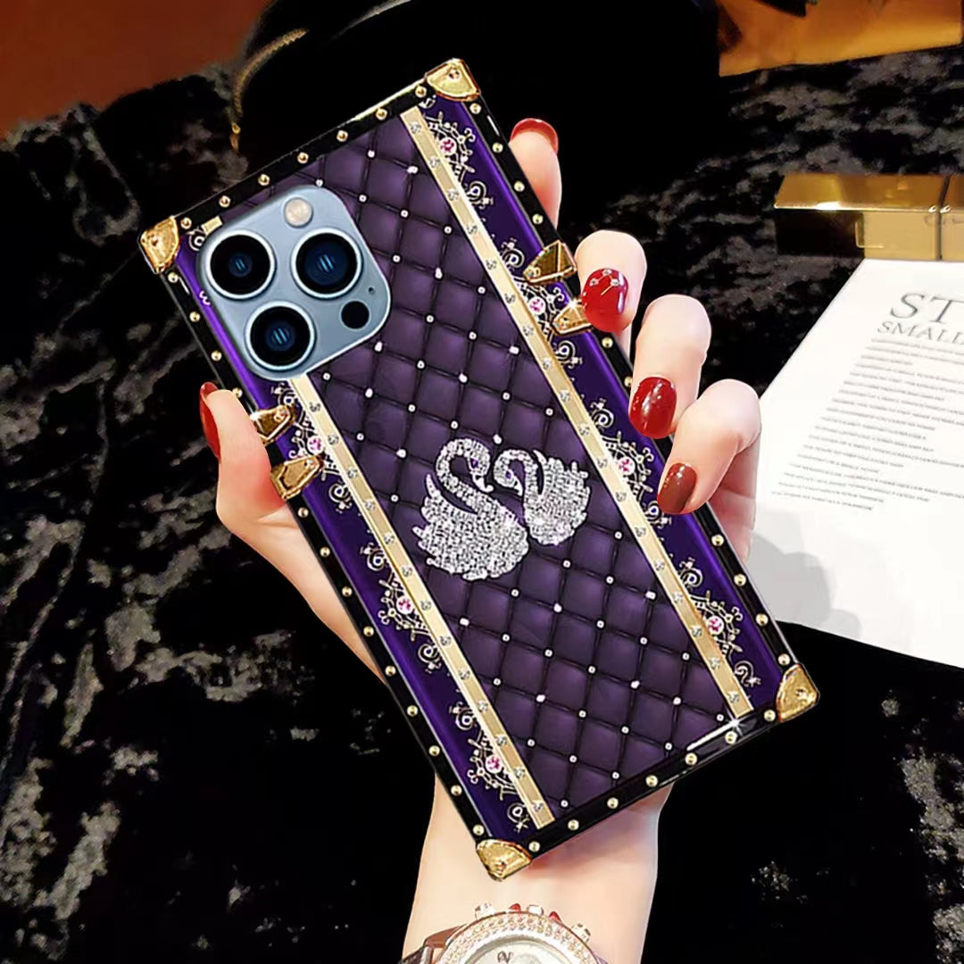 Luxury  Diamond   Square   phone case for samsung