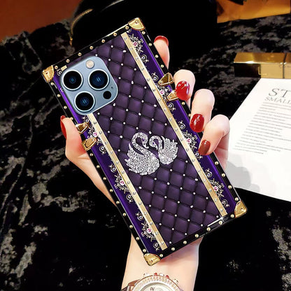 Luxury  Diamond   Square   phone case for samsung