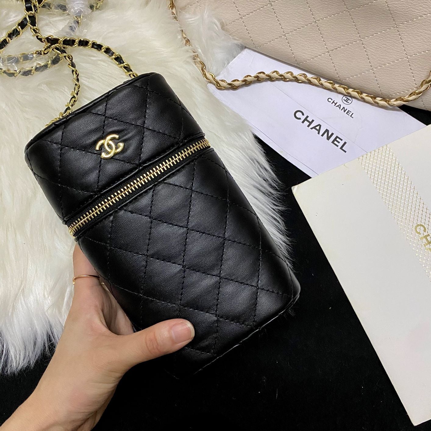 Fashion lambskin bucket bag
