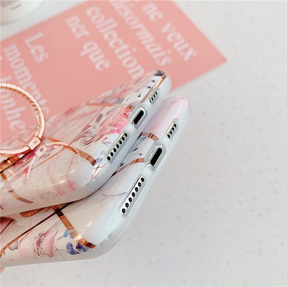 Finger Ring Holder Marble Case