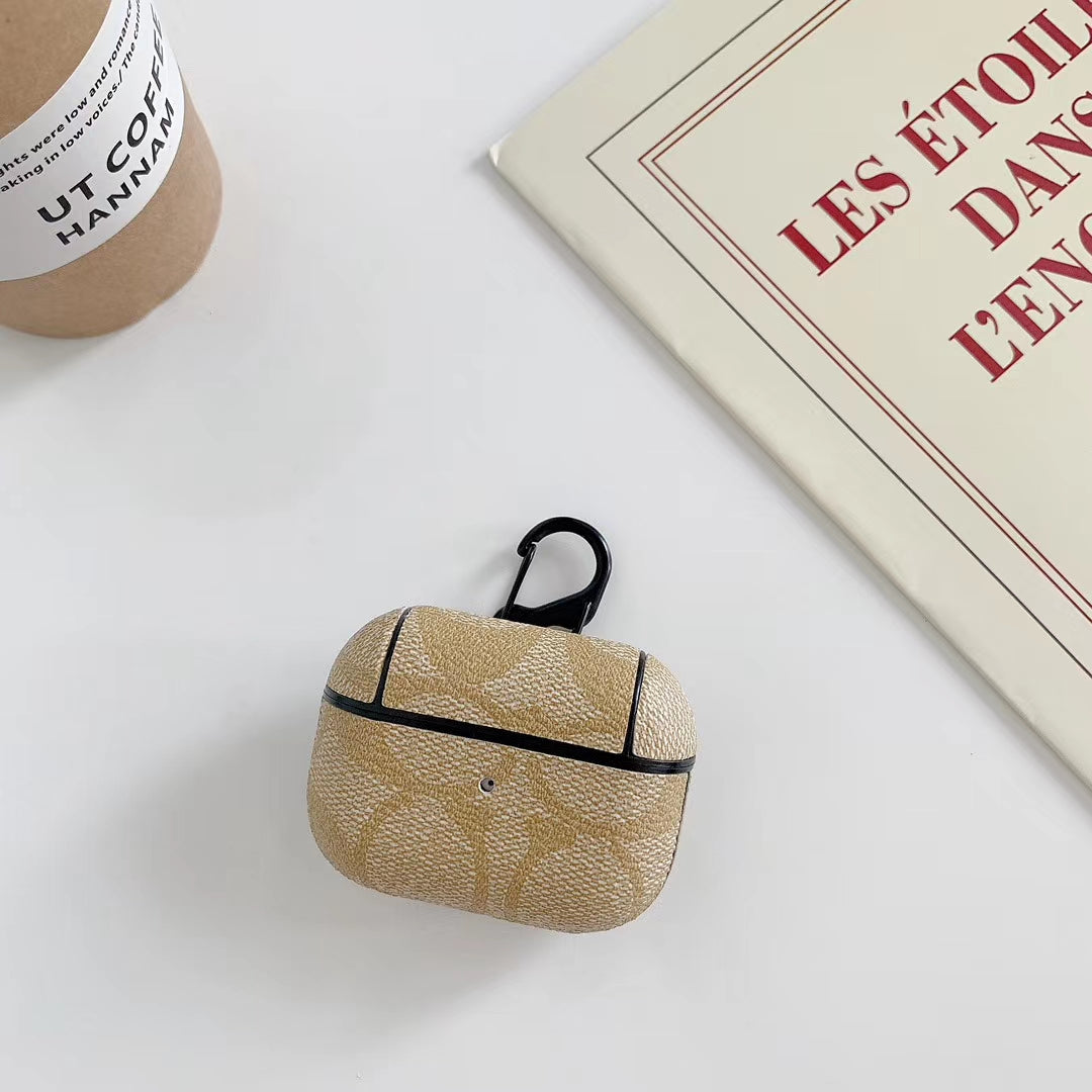 Retro flower leather Airpods case