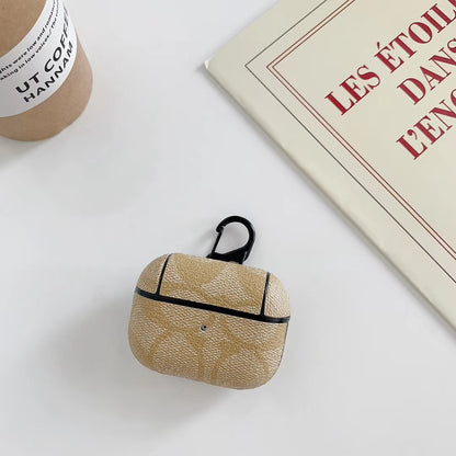 Retro flower leather Airpods case