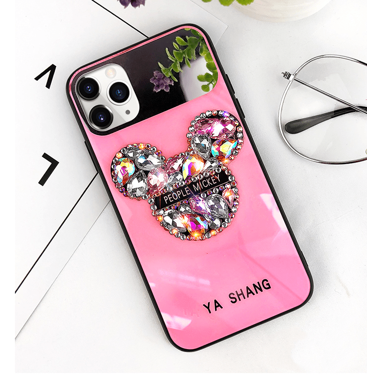 Rhinestones Lanyard Lightweight Edging Phone Case - LVCASE