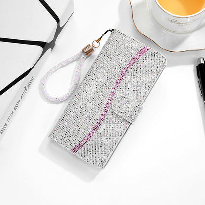 Shiny wallet lanyard phone case