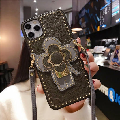 camellia bracket Lanyard phone case - LVCASE