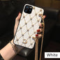 Fashion Pearl Rivet Diagonal Chain Phone Case - LVCASE