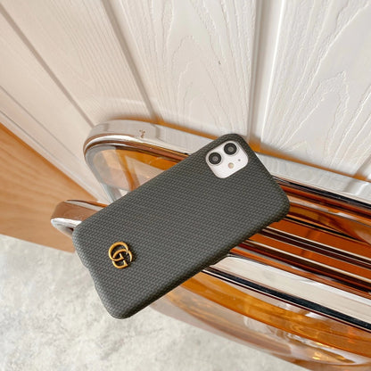 Fashion woven leather phone case