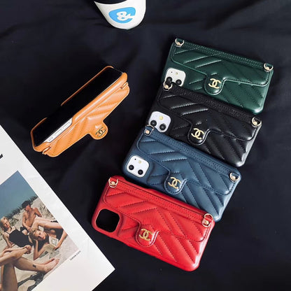 Luxurious Leather Card bag phone Case - LVCASE