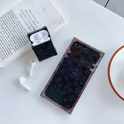 Laser letters Square phone case and Airpods case