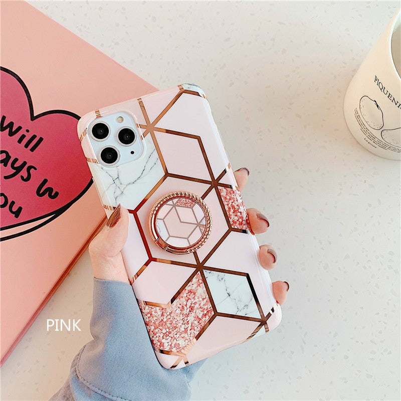 Finger Ring Holder Marble Case