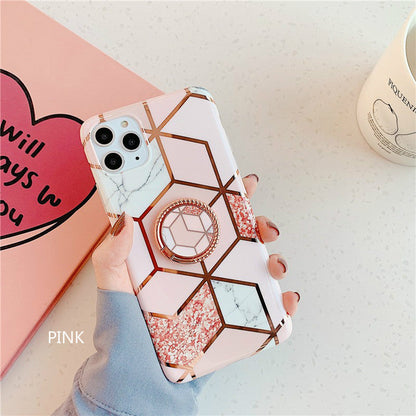 Finger Ring Holder Marble Case