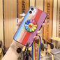 Rainbow the same bracket  lanyard phone case for Samsung
