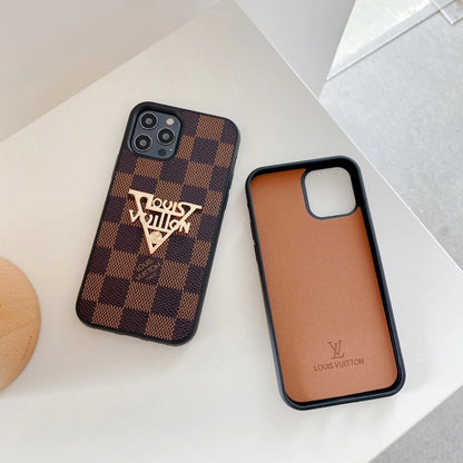 Fashion metal logo phone case