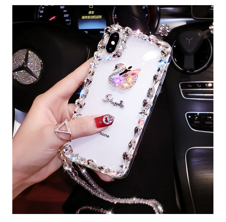 Luxury crystal chain mobile phone case