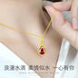 18k yellow gold necklace clavicle chain