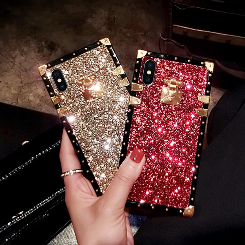 Bling square phone case for samsung