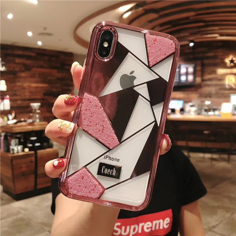 Luxury pearl plating phone case