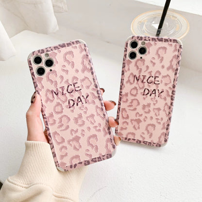 Fashion pink leopard print phone case