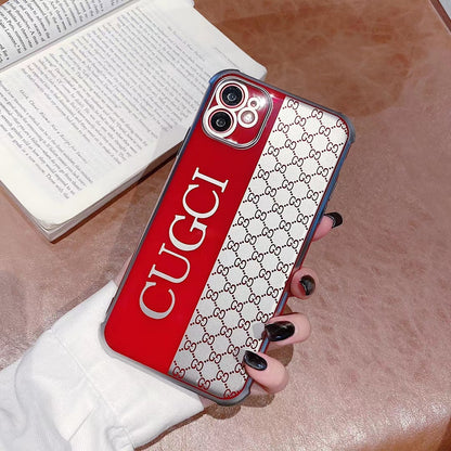 Red letter electroplating phone case