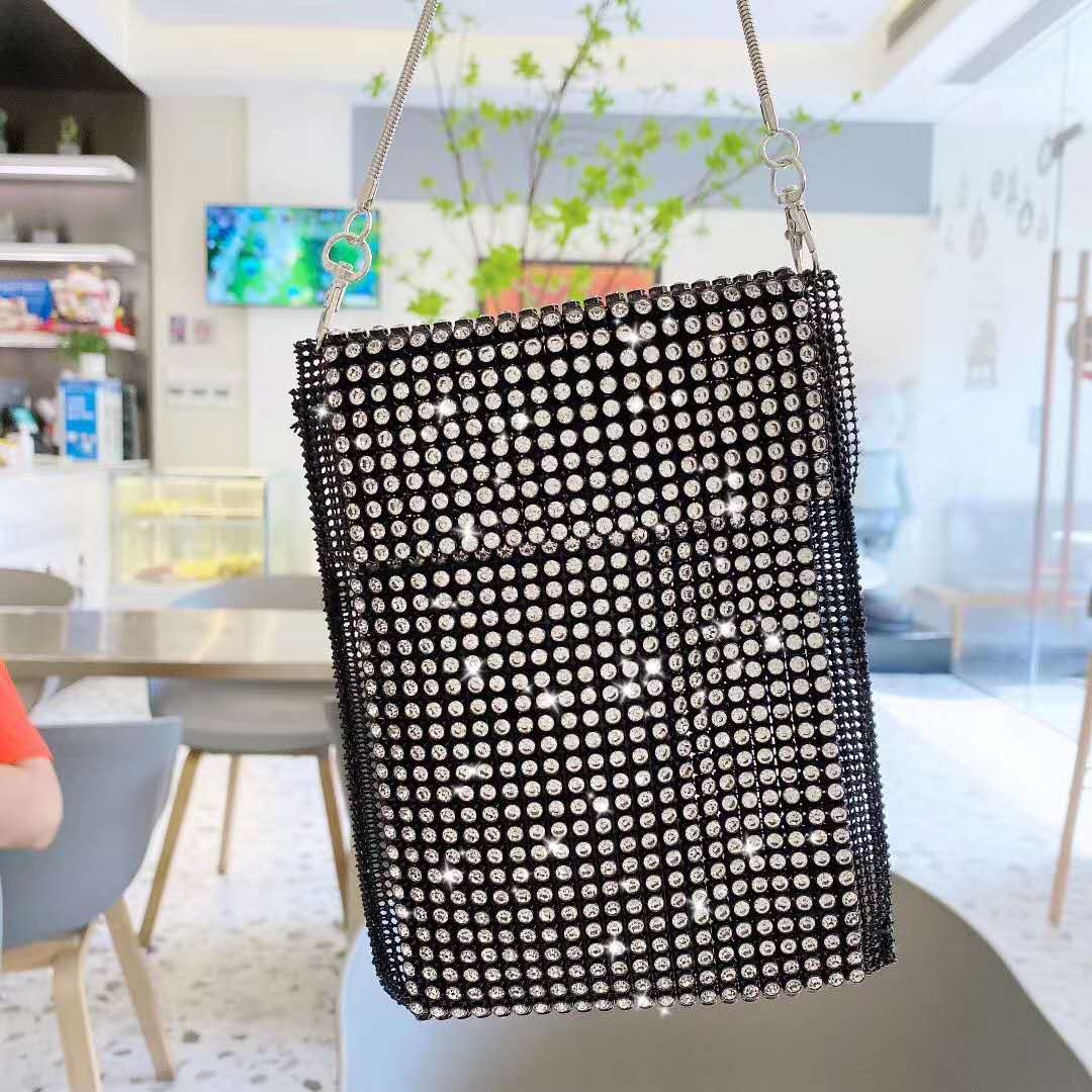 New Casual High-end Rhinestone Chain Shoulder Bag - LVCASE