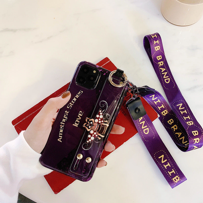 Bee Wristband Lanyard Phone Case