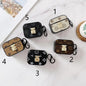 Retro flower  leather Airpods case