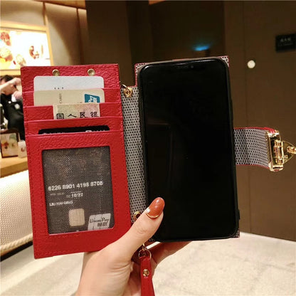 Fashion wallet lanyard phone case