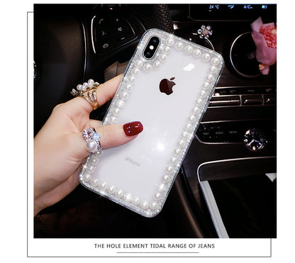 Glitter Pearl Clear Phone Cases