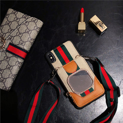 Mirror Crossbody Wallet Phone Case