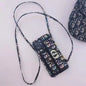 Gold thread embroidery messenger bracket phone case for iPhone
