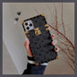 Vintage embossed square phone case For samsung