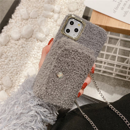 Plush wallet phone case