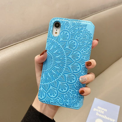 Leather card holder phone case for Samsung