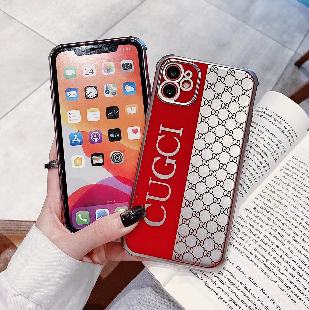 Red letter electroplating phone case