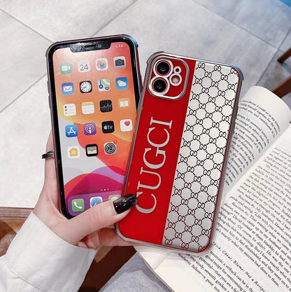 Red letter electroplating phone case