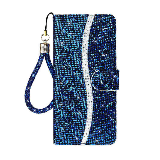 Shiny wallet lanyard phone case for huawei