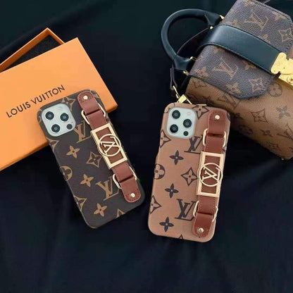 Vintage letter wrist phone case For iphone