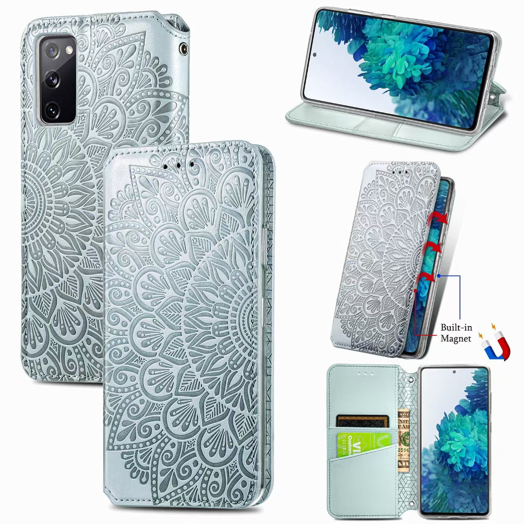 Leather card holder phone case for Samsung