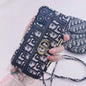 Gold thread embroidery messenger bracket phone case for iPhone