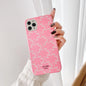 Pink embroidery phone case